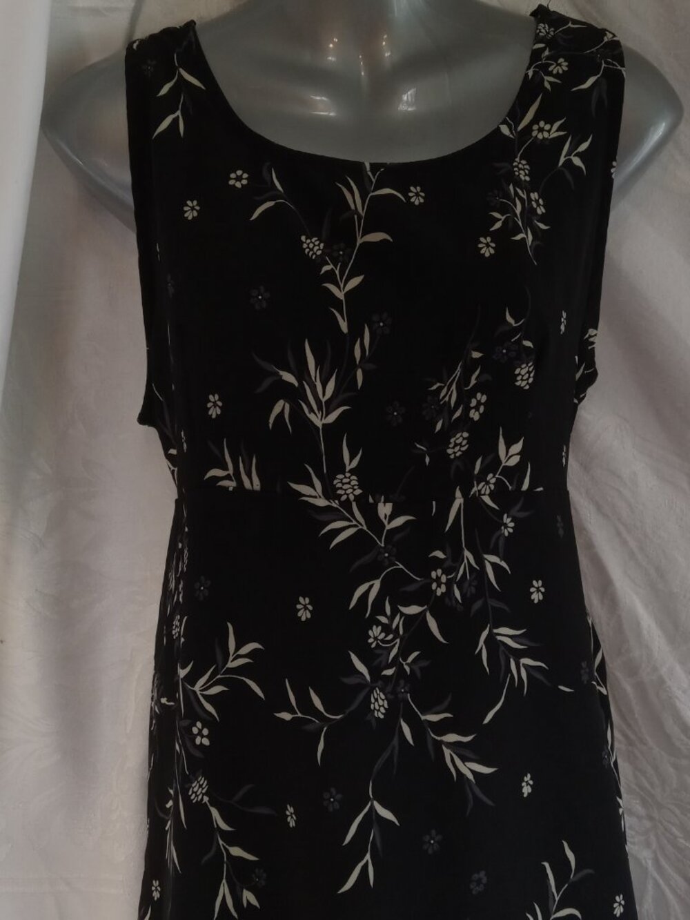 SMW Style My Way Dress Sz M Floral Long Vintage 90’s Cottagecore Black